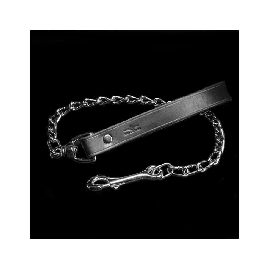 Mr S Chain Leash w/Leather Grip 63cm Mr-S-Leather 13167