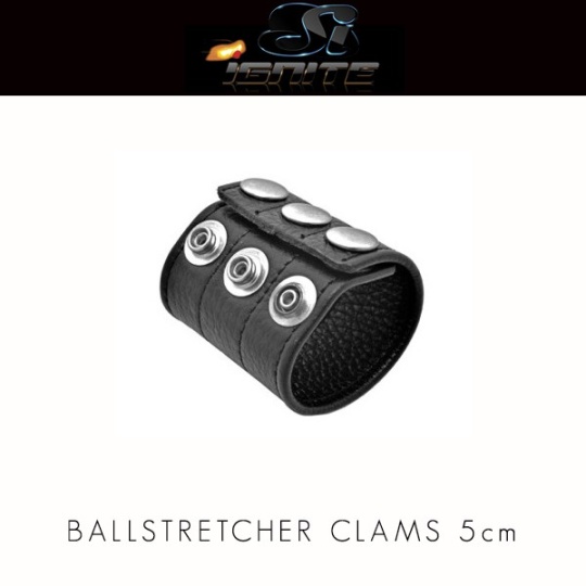 3 Snaps Plain Bulk Adjustable Leather Ballstretcher 2" Si Novelties 4220